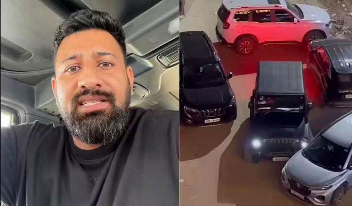 Rajat Dalal's video regarding a parking dispute goes viral; he claims the vehicle was not moved even after a 45-50 minute wait.