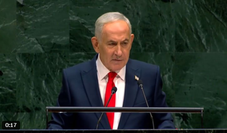 Israeli Prime Minister Benjamin Netanyahu launches a scathing attack on his critics at the UNGA; representatives from several countries walk out in protest.