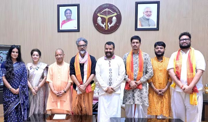 The team behind 'Hanuman Ansh' met Uttar Pradesh CM Yogi Adityanath.