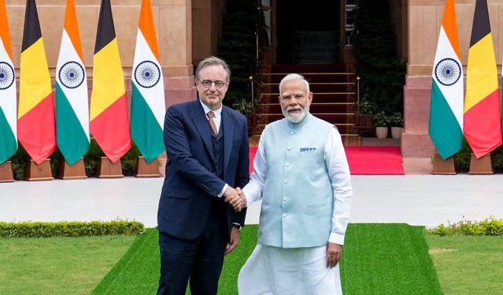 PM Modi and the Belgian PM agreed to enhance defense ties, military exchanges, and training