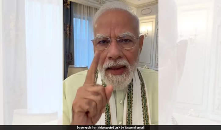 On the 7.8% GDP growth, PM Modi said, "Leaving behind the echoes of falsehood, India has demonstrated its strength."
