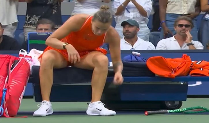 Sabalenka lashes out after US Open final loss, smashes racket; vows to return stronger next year.