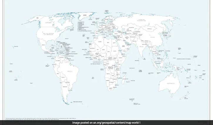 India raises objections to the UN's new world map; questions raised regarding Arunachal and Aksai Chin.