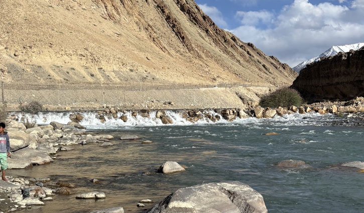 India's first rock check dam on the Indus: Water security in Ladakh and a strategic message to Pakistan.