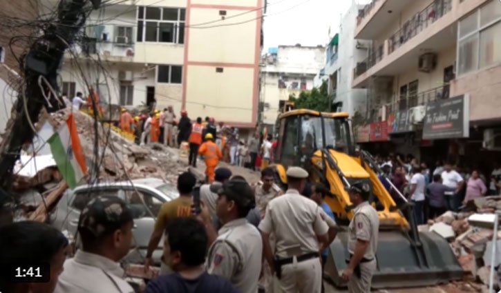 Five-storey building collapses in Delhi's Satya Niketan; several people feared trapped