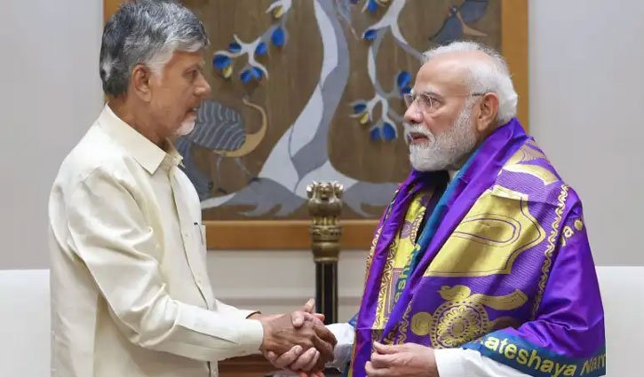 Andhra Pradesh Chief Minister N. Chandrababu Naidu met PM Modi and sought support for the state.