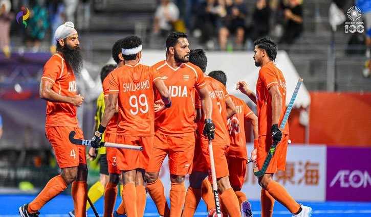 India’s historic ‘Golden Double’ at the Asian Games: Men’s hockey team wins gold by defeating Malaysia 5-1.
