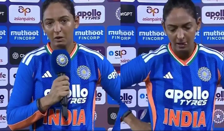 Harmanpreet Kaur became emotional after scoring 91 runs off 41 balls against Zimbabwe; she broke down in tears while speaking.
