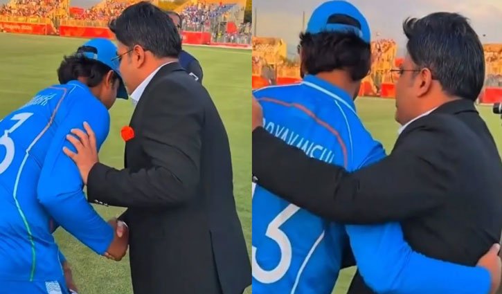 Vaibhav Sooryavanshi touched Jay Shah's feet after winning the Asian Games gold; this special moment of respect has gone viral