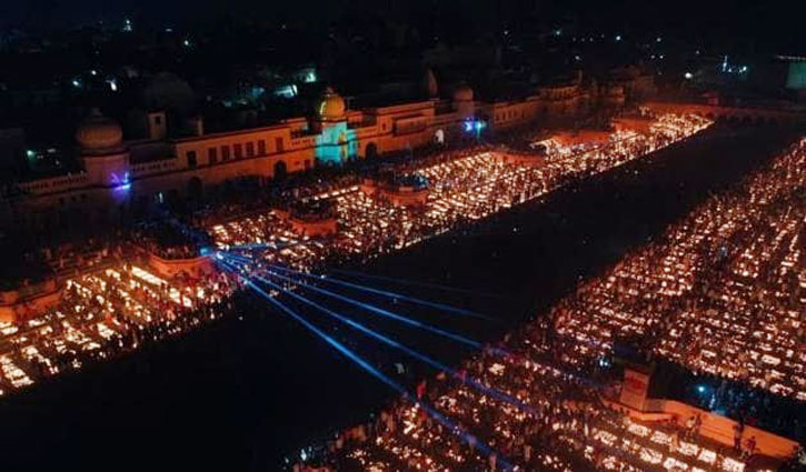 Every nook and corner of Ayodhya lit up with 12 lakh lamps