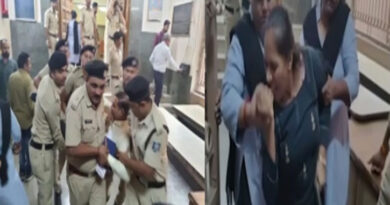 Surat: Aam Aadmi Party's female councilor bites the security guard with teeth