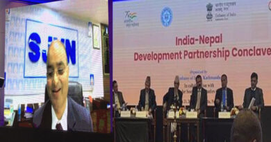 Shri Nand Lal Sharma, CMD, SJVN addresses the India-Nepal Development Partnership Conclave