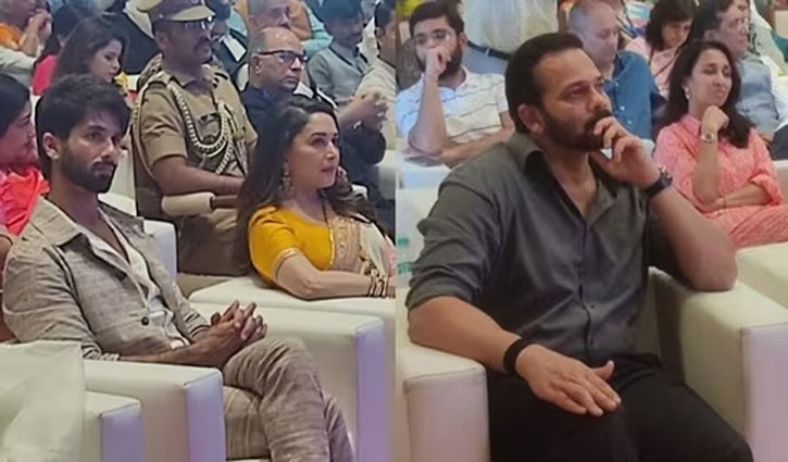 Madhuri Dixit, Shahid Kapoor and Rohit Shetty listen to PM Modi's 'Mann Ki Baat'