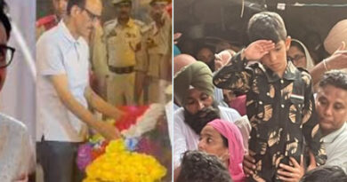 Six year old son gives emotional farewell to Colonel Manpreet Singh martyred in Anantnag encounter