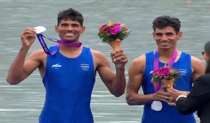 Asian Games 2023: Indian rowers Arjun-Arvind pair win silver medal in men's lightweight doubles sculls