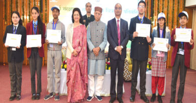 Himachal Pradesh Governor awards winners of State Level Painting Competition organized by SJVN