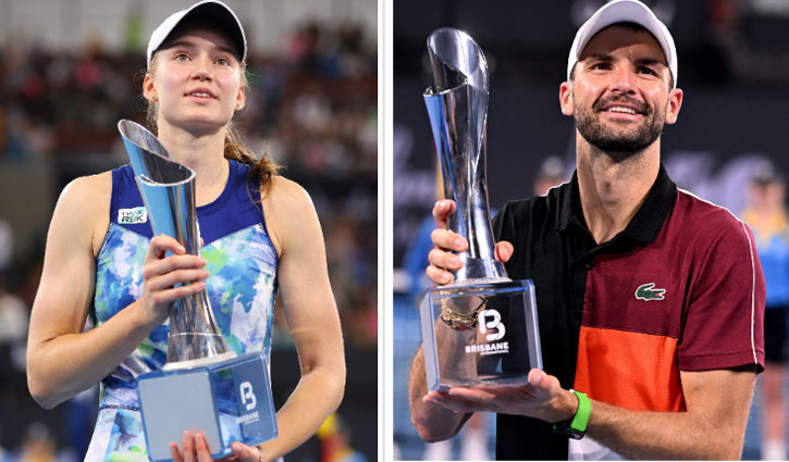 Elena Rybakina beats Aryna Sabalenka to win Brisbane International trophy; Grigor Dimitrov wins first title in six years