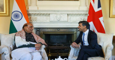 Defense Minister Rajnath Singh met British Prime Minister Rishi Sunak, discussed further strengthening defense relations.