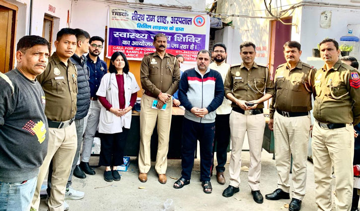 Health checkup camp organized, experts from Tirath Ram Shah Hospital conducted health checkup