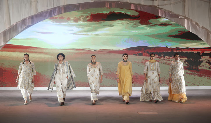Bharat Tex-24: Designers showcase India's traditional and new craftsmanship in fashion show