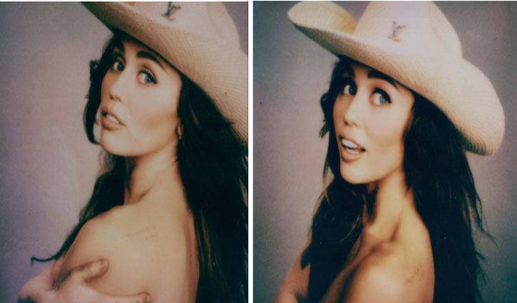 Miley Cyrus shares topless picture amid family tension, post goes viral