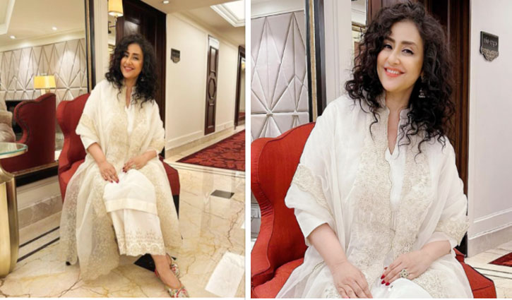 Manisha Koirala came in white dress for the promotion of 'Hiramandi', fans said - beauty is visible