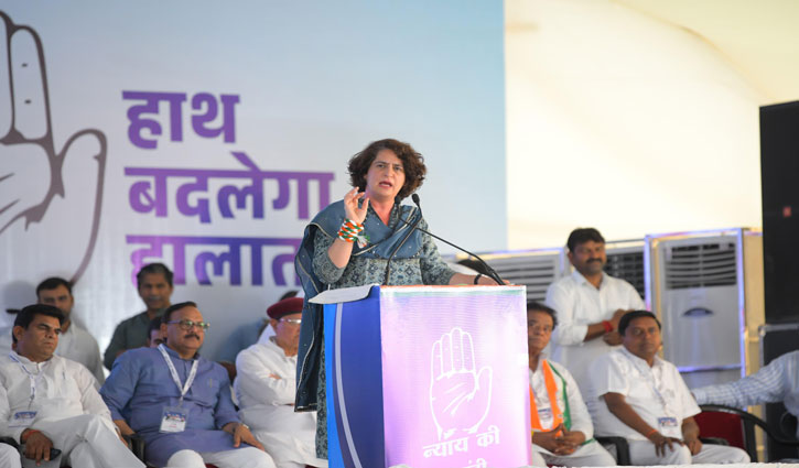 Priyanka Gandhi Vadra criticized BJP in Jaipur rally, said- people do not trust EVMs