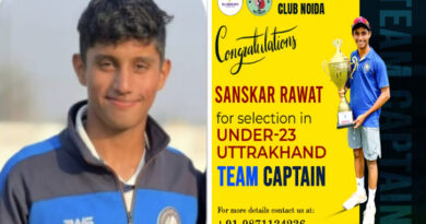 The captaincy of Uttarakhand Under 23 team was handed over to Sanskar Rawat