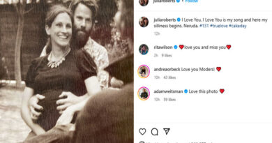 Hollywood star Julia Roberts shared an old pregnancy photo with husband Daniel Moder