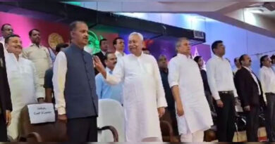 Nitish Kumar spoke while the national anthem was being played during a sports competition, opposition attacked