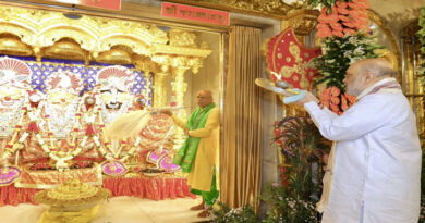 Home Minister Amit Shah participated in Mangal Aarti at the historic Shree Jagannath Temple in Ahmedabad