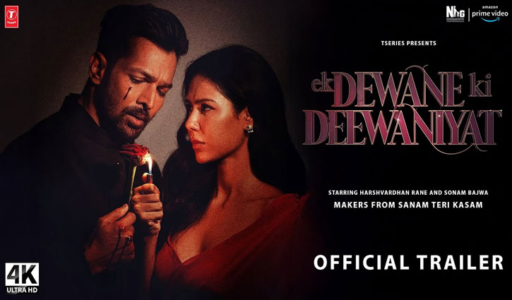 Harshvardhan Rane and Sonam Bajwa's romantic drama 'Ek Deewane Ki Deewaniyat' will be released on Diwali, the teaser shows love, pain and passion