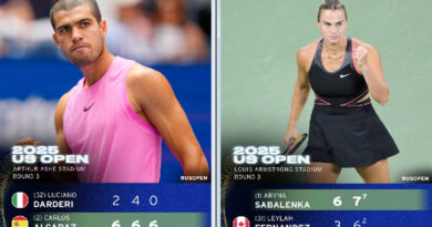 US Open 2025: Alcaraz reaches fourth round, Djokovic and Sabalenka also in title race