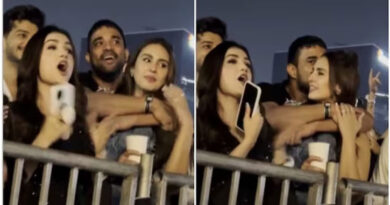 Himesh Reshammiya hugs and kisses alleged boyfriend Huma Qureshi at his concert