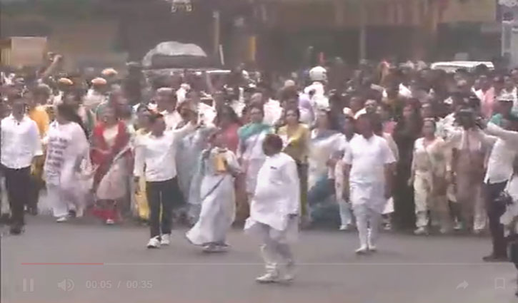 Mamata Banerjee held a massive rally in Kolkata against the voter list revision, with the BJP taking a dig at the "Save Infiltrators Yatra."