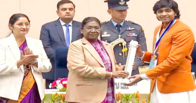 Vishwanath Karthikeya Padakanti, who became the youngest mountaineer to complete the 7 Summits Challenge, received a national honor