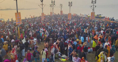 A huge crowd gathered at the Magh Mela, with over one crore people taking a dip in the holy waters