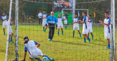 PM Modi played football with "young friends" in Gangtok.