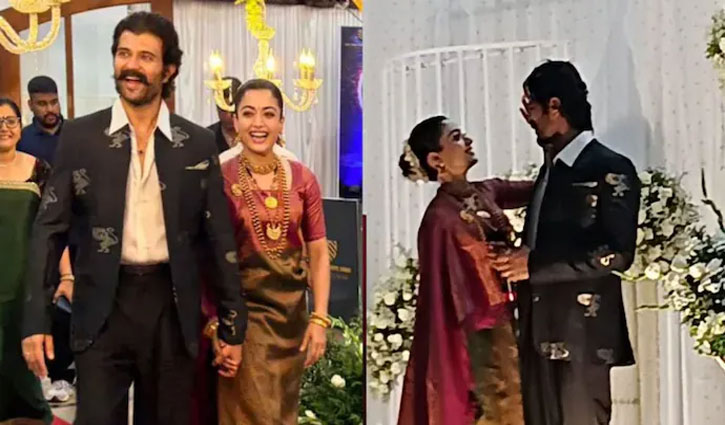 विजय देवरकोंडा ने कोडागु रिसेप्शन में रश्मिका मंदाना के लिए किया भावुक भाषण, साझा की अपनी यादें Vijay Deverakonda delivered an emotional speech for Rashmika Mandanna at the Kodagu reception, sharing his memories.