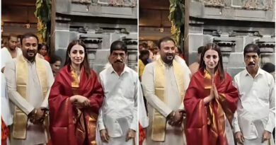 Trisha offered prayers at Tirupati on her birthday; fans linked it to the Tamil Nadu election results.