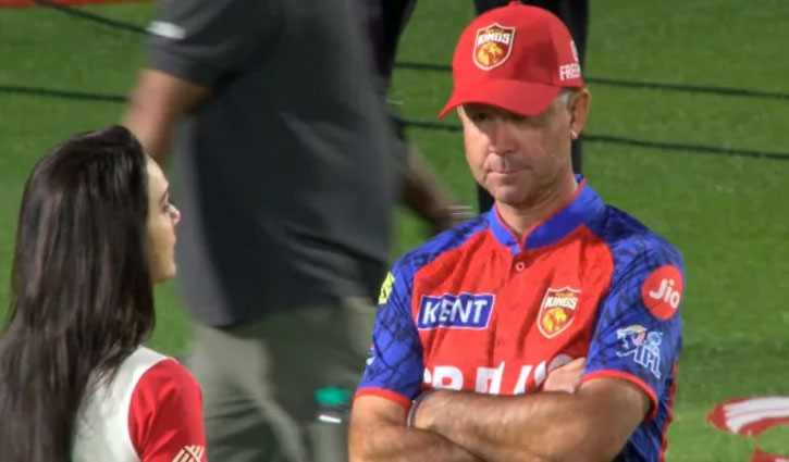 Preity Zinta, Ricky Ponting in tense chat after Punjab Kings crash in Dharamsala