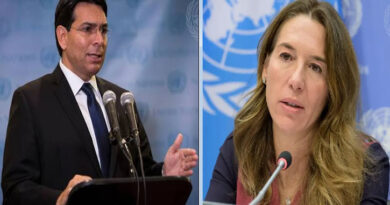 Heated exchange between Israeli ambassador and UN official over report on atrocities in Gaza.