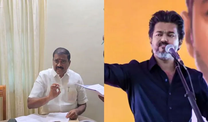 सीएम विजय के ख़िलाफ़ अपमानजनक टिप्पणी करने के आरोप में DMK विधायक गिरफ़्तार DMK MLA arrested for making derogatory remarks against CM Vijay.