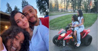 Kim Kardashian spent her summer vacation with her children and Lewis Hamilton; photos caught fans' attention.