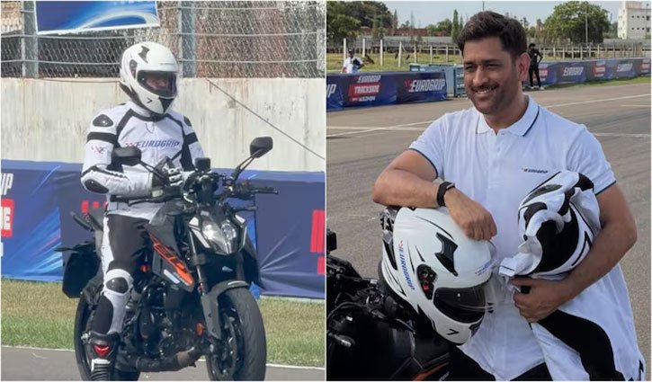 MS Dhoni shows his prowess on a superbike; high-speed ride at Madras International Circuit wins fans' hearts