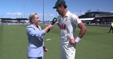 Mitchell Starc's fun interaction with his wife Alyssa Healy after his brilliant bowling against Bangladesh has gone viral