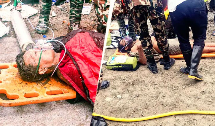 Two people were rescued from the tunnel of Nepal's Trishuli 3A Hydropower project nine days after devastating floods; the voices of several others were heard.