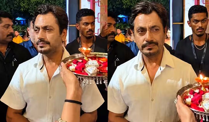 Nawazuddin Siddiqui appeared 'indifferent' during an aarti in a viral video; users criticized him.
